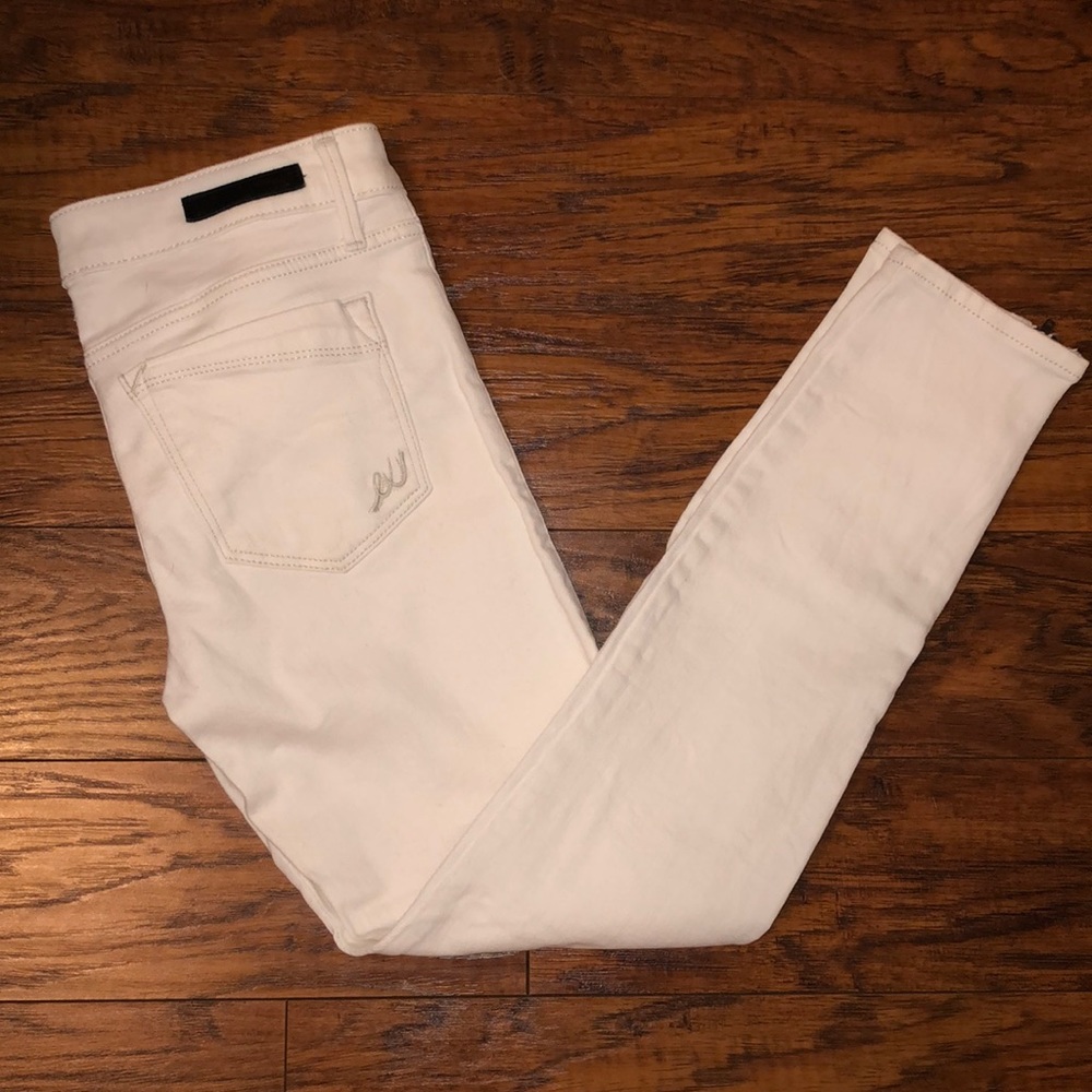 Express White Stella low rise ankle legging